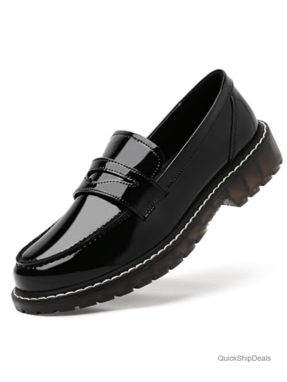 Patent Leather Penny Loafers Slip-On Dress Work Shoes